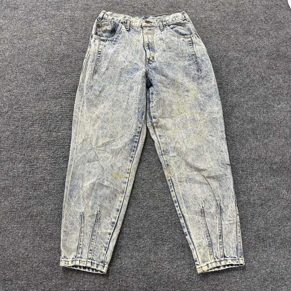 Chic Jeans Womens Size 14 Petite Acid Wash Blue Vintage 80s High Rise